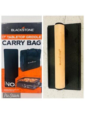 Blackstone Bundle 17” Tabletop Griddle Carry Bag + Bacon Press Cast Iron Smash